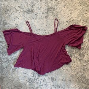 Burgundy Off the Shoulder top